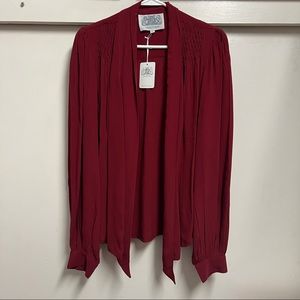 Eva Blouse in Wine by The Seamstress of Bloomsbury